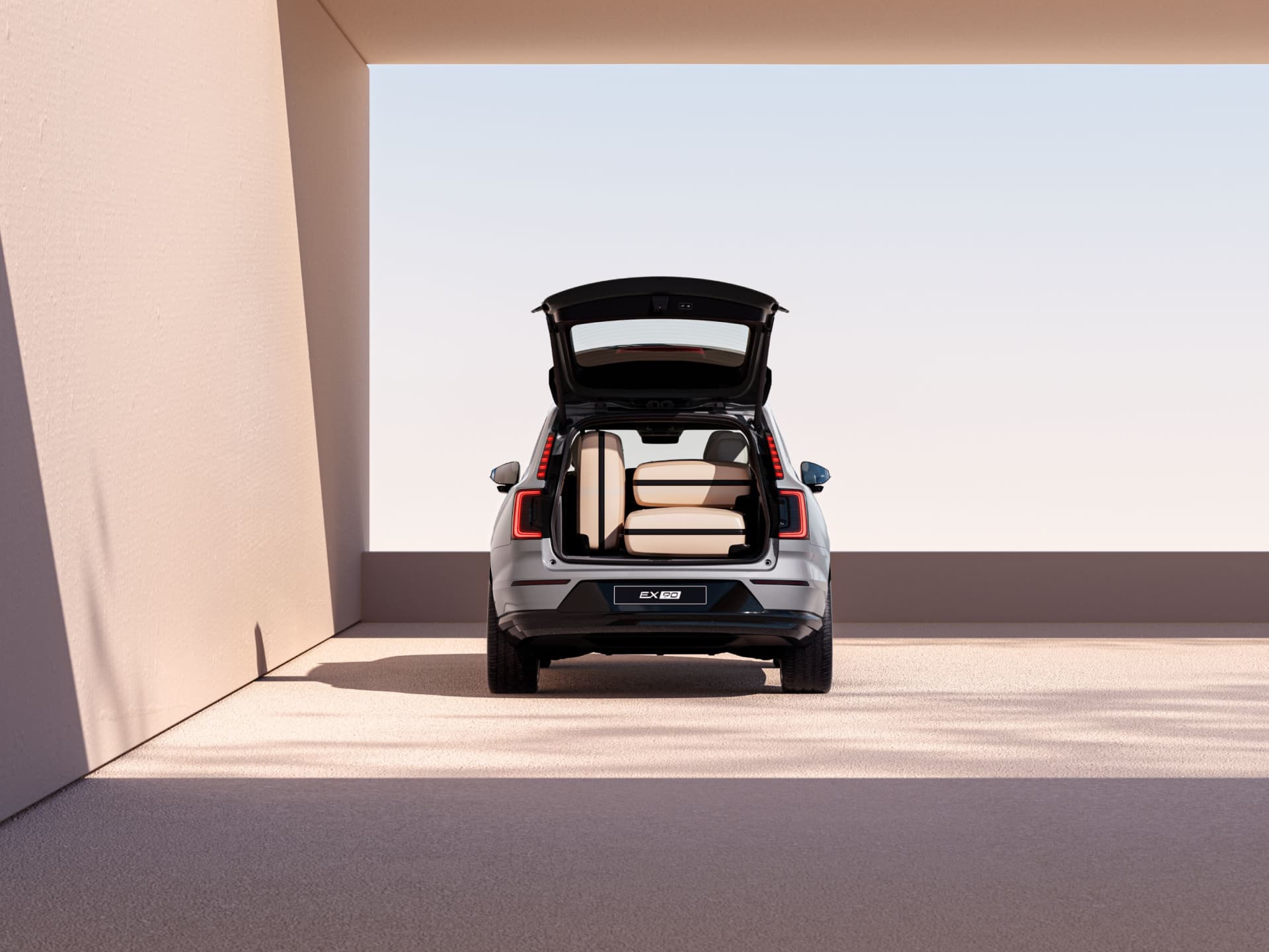 An image showing the cargo space of the Volvo EX90.