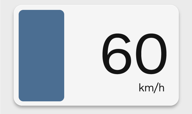 Locations of road sign appearances in the driver display