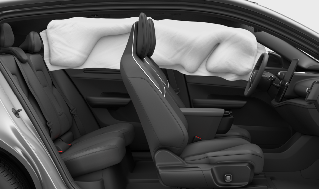 Ubicación del airbag de cortina inflable