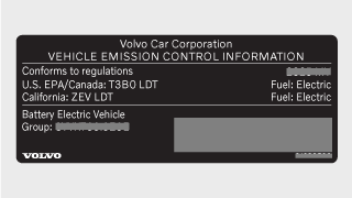 Label Vehicle Emission Control Information