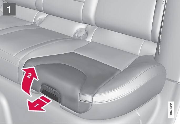 P3-1020-XC60 V60 Integrated child seat, opening, step 1 ill. 1