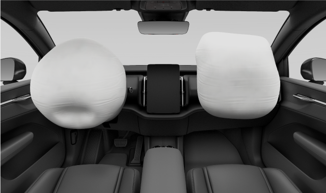 Front airbag placement