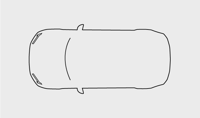 Location of engine oil label in the engine compartment.