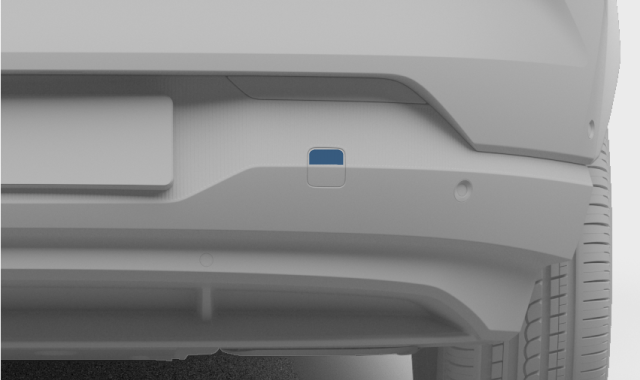 Rear towing eye fastening cover.