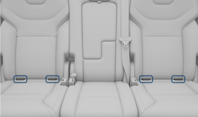 Second row ISOFIX anchorage points