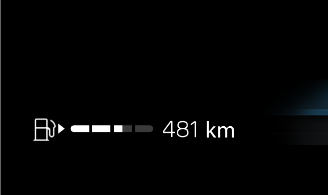 Fuel meter in the driver display