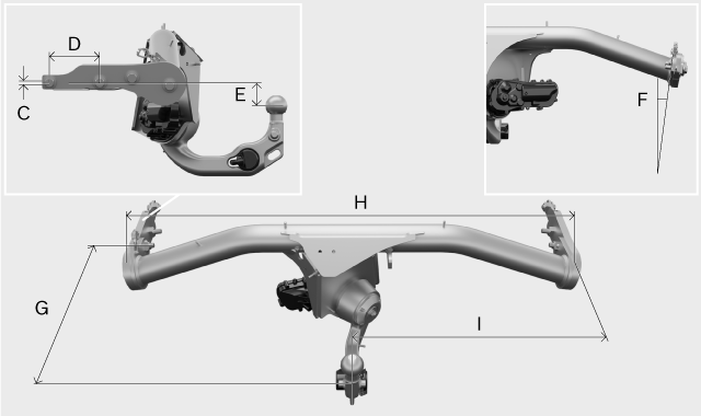 Dimensiones del enganche para remolque