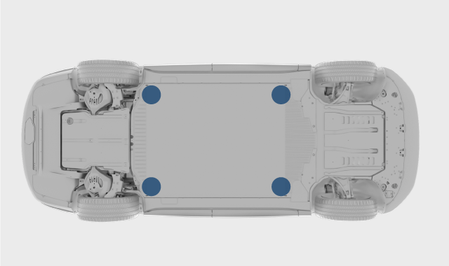 Áreas de elevação utilizadas para equipamento de oficina.