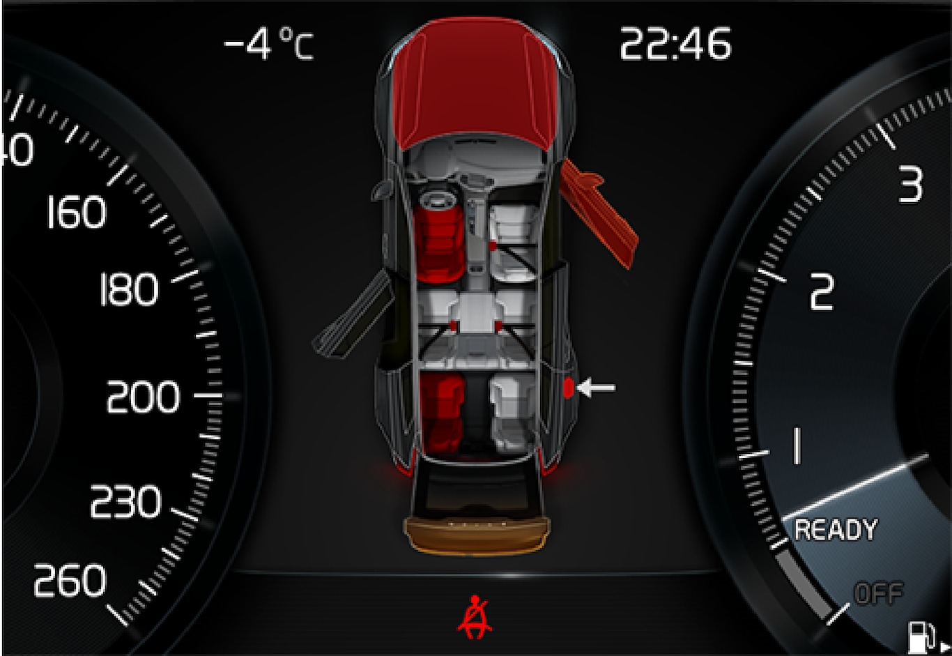 P5-1507–Safety–Driver display belt and door reminder