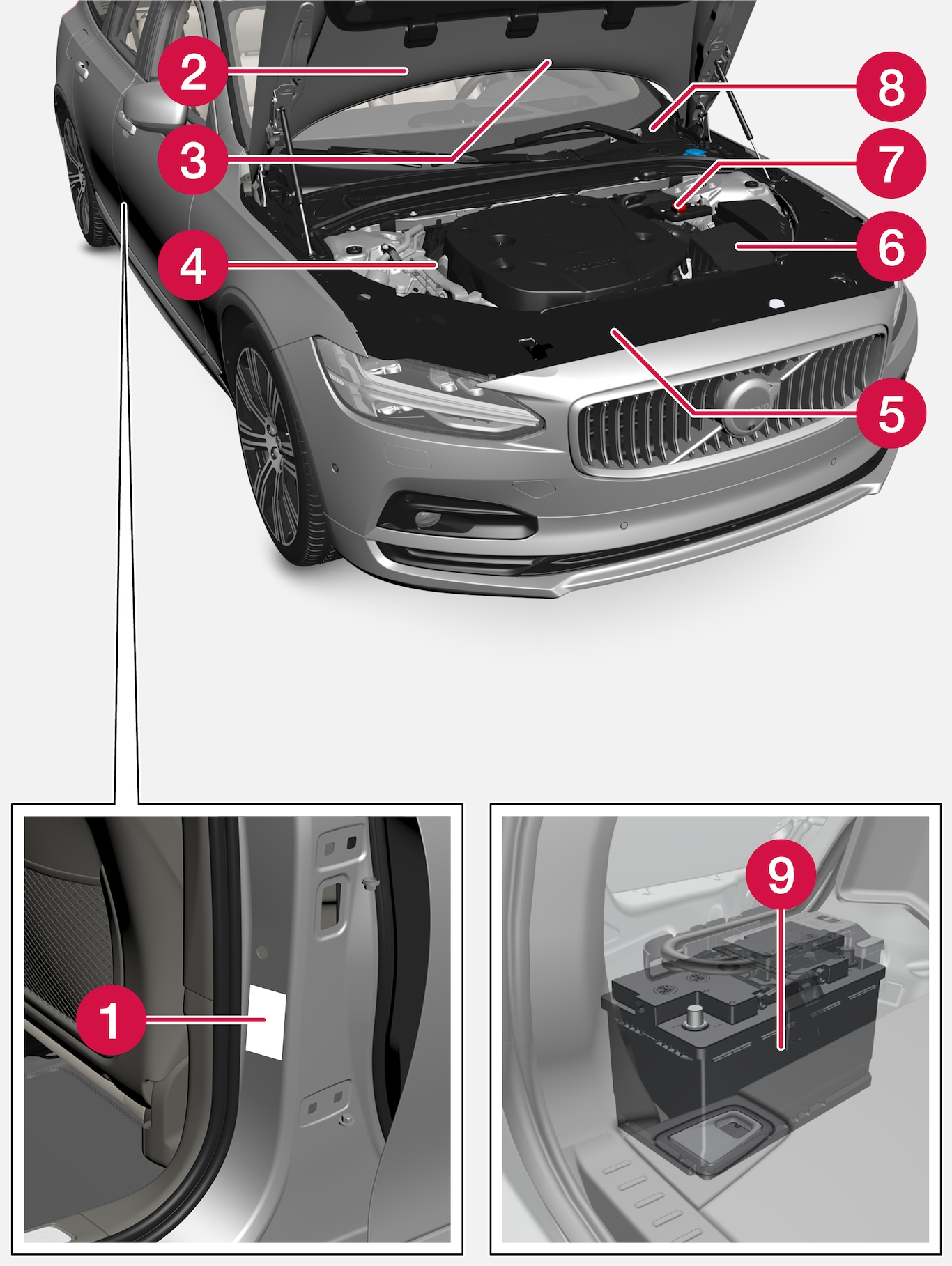 P5-2122-S90-V90-Type designations, labels, vehicles for Brasil