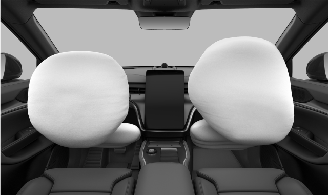 Front airbag placement