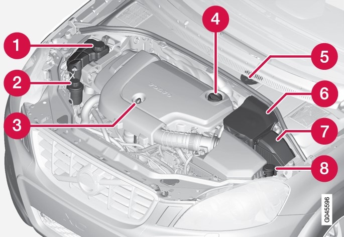 XC60-1146-revised engine compartment illustration