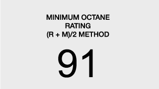 Étiquette d'indice d'octane