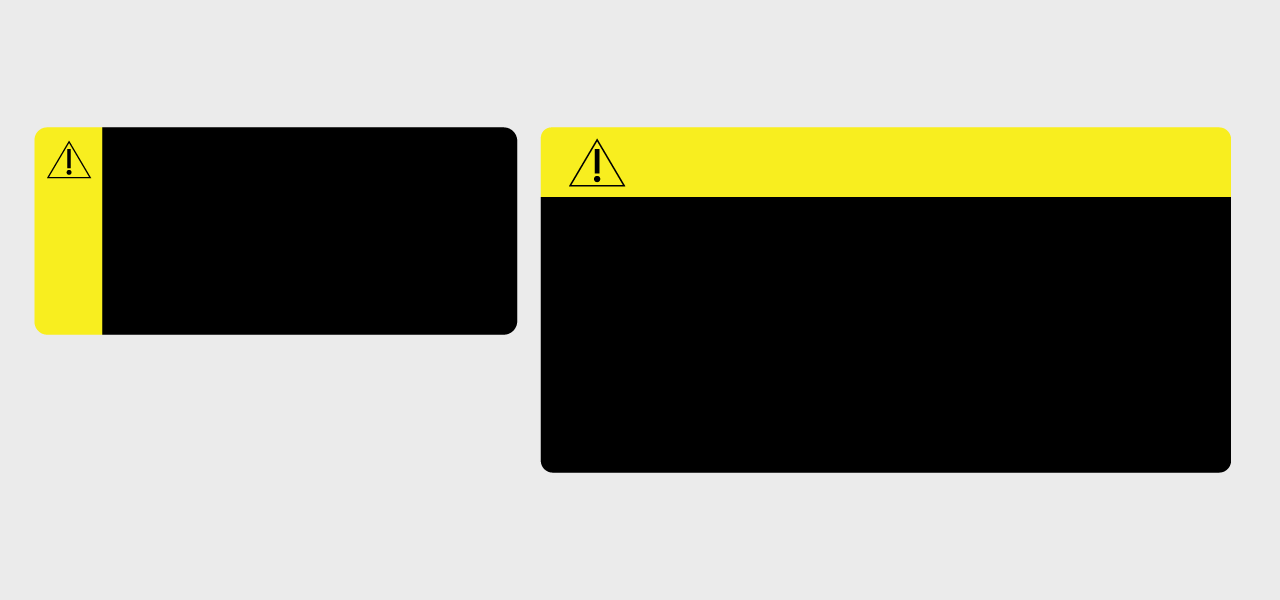 Panneau de signalisation jaune avec symbole d'avertissement