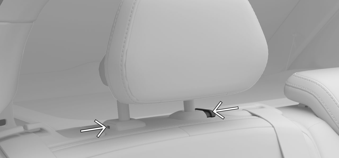 EX30 Rimozione dei poggiatesta dei sedili posteriori
