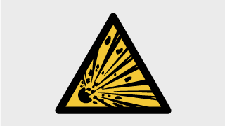 Label for risk of explosion