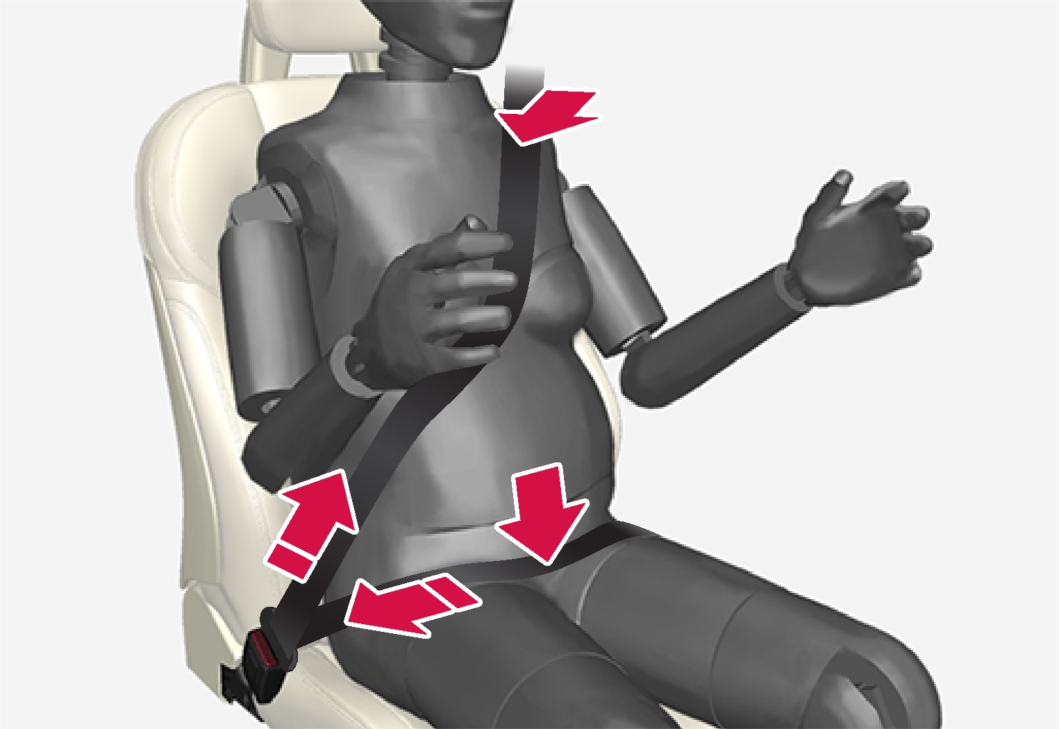 Cómo ponerse el cinturón de seguridad durante el embarazo