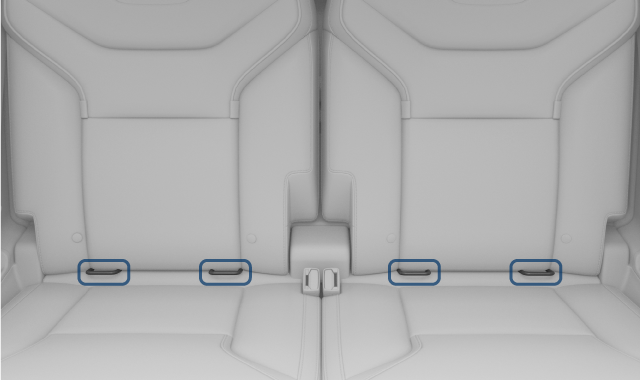 Third row ISOFIX anchorage points