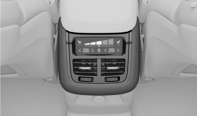 Climate controls in tunnel console