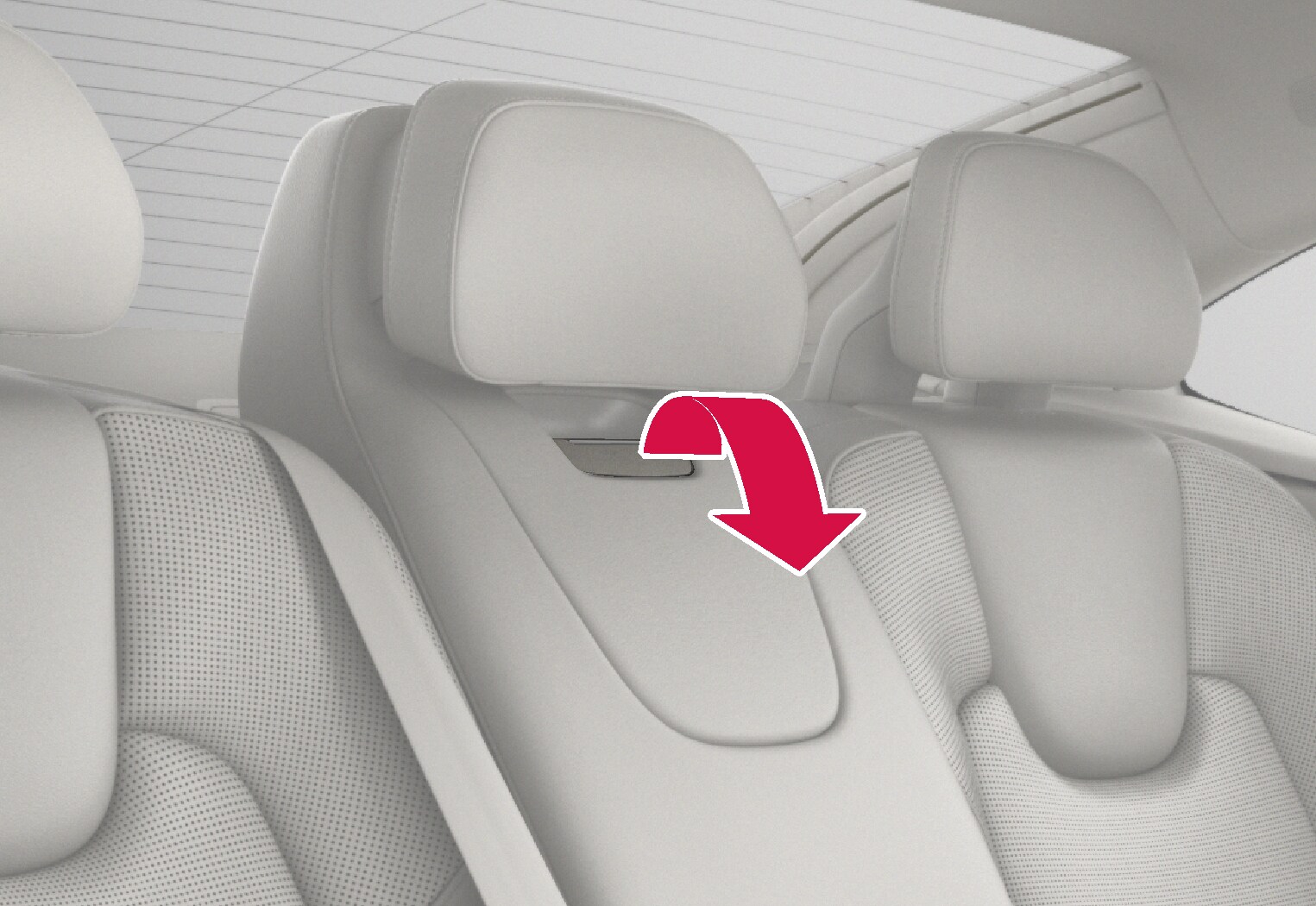 P5-1817-S90L-Backseat armrest-unlock
