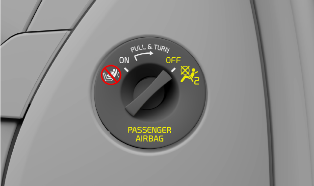 Airbag switch in position off