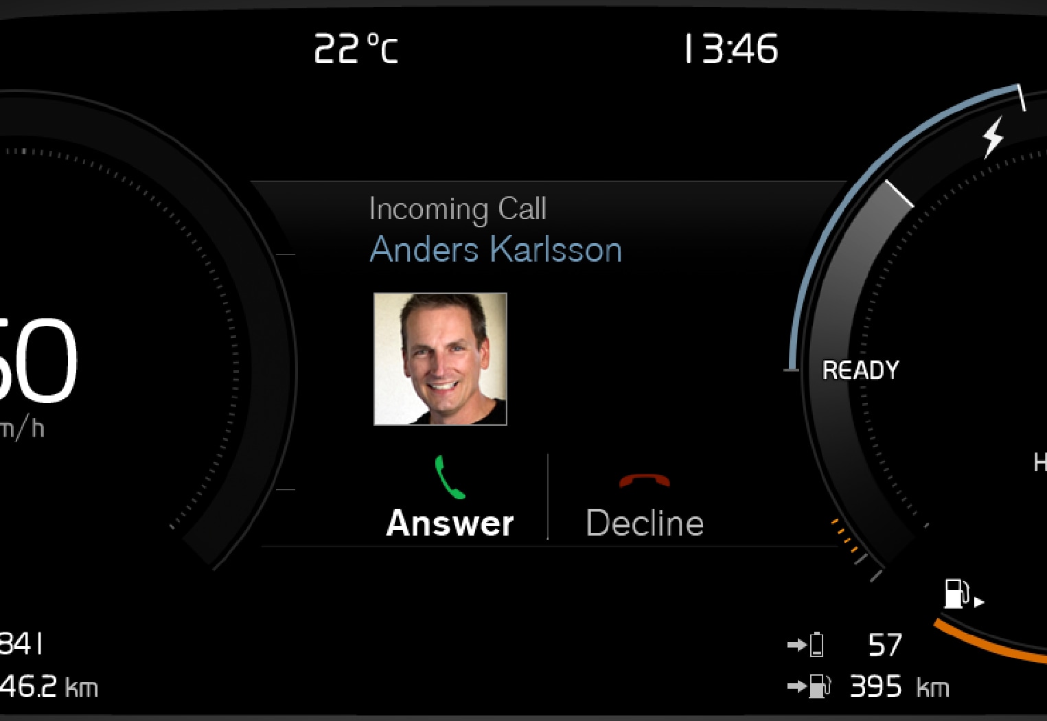 PS-1926-Incoming call message in driver display