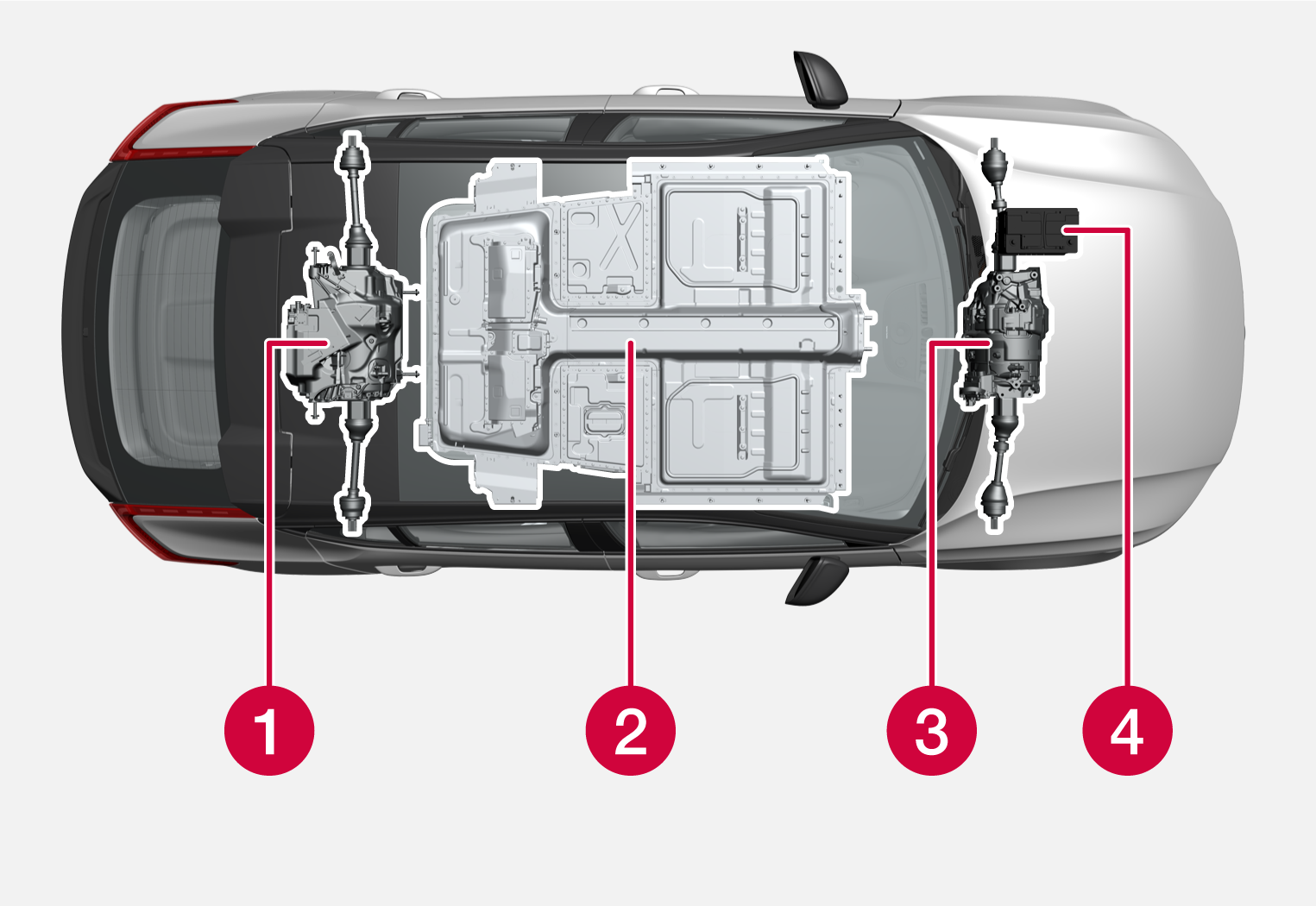 C40 Recharge Системы привода | Volvo Support RU-MD