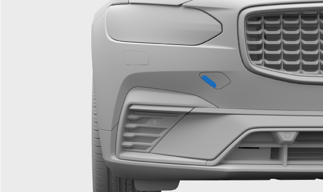 Front towing eye fastening cover.
