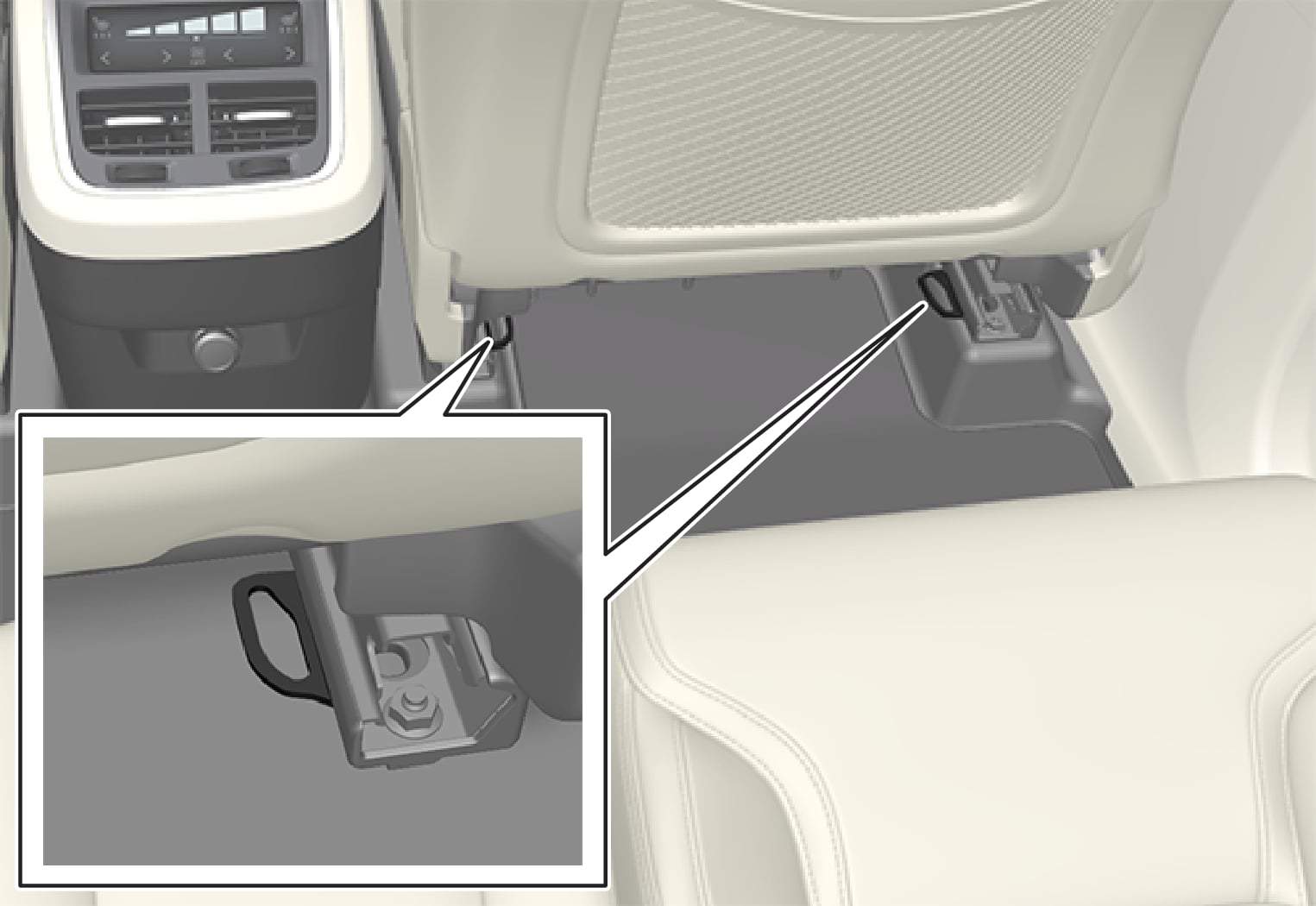 C40 Recharge i-Size/ISOFIX mounting points for child seats