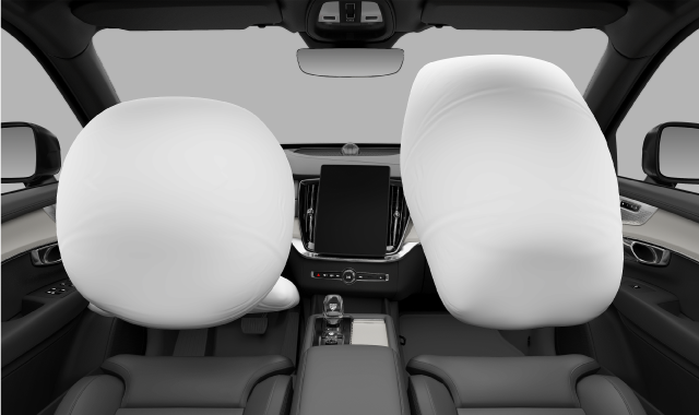 Front airbag placement