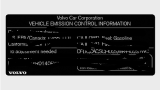 Vehicle Emission Control Information label