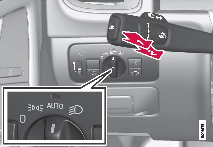 P3-1220-S60/S80/XC70-USA-high/low beam control