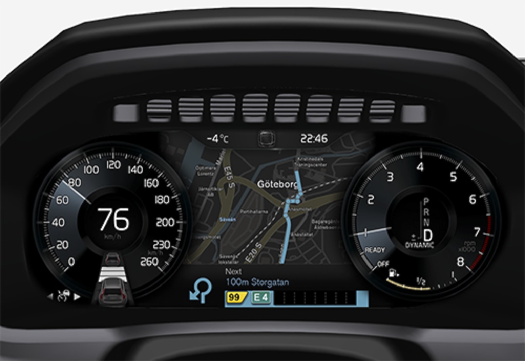 XC40 Navigation system in driver display Volvo Support UK