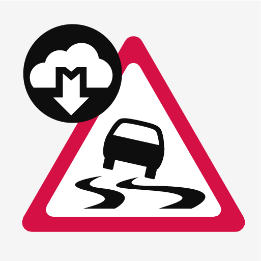 P5-1617-Connected Safety symbol Slippery Road