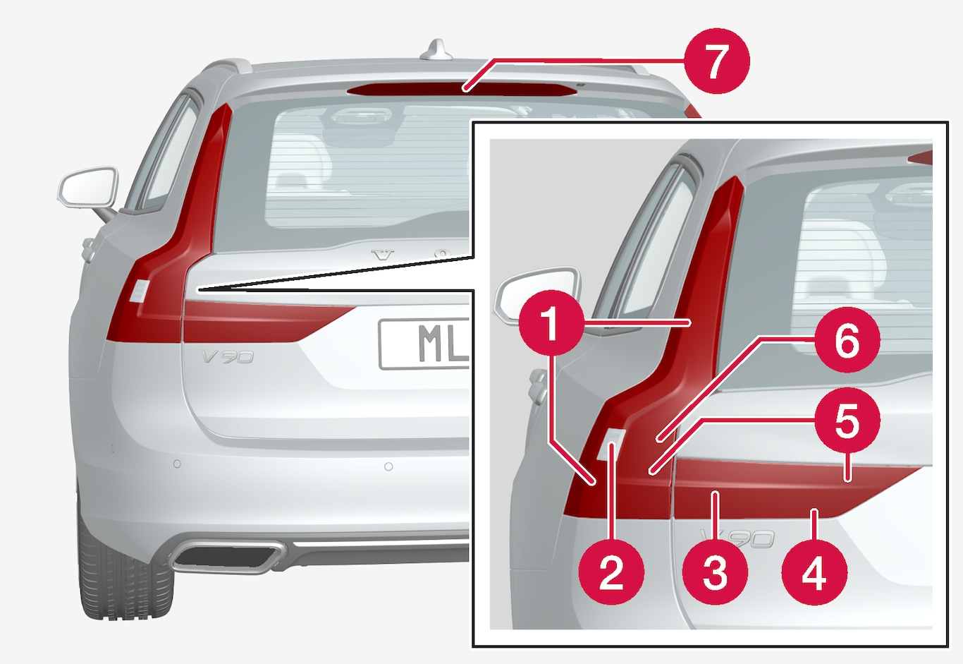 P5-2017-V90 Rear lamp positioning