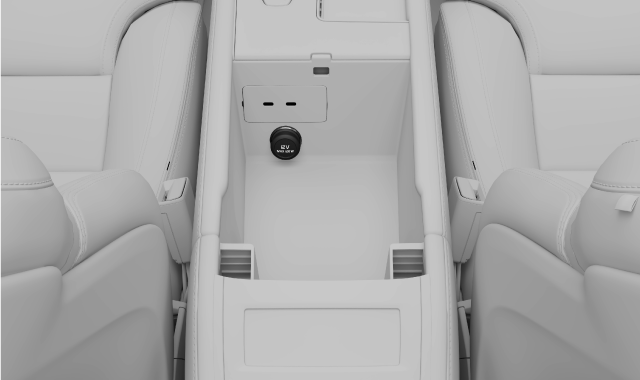 12 V socket in the tunnel console