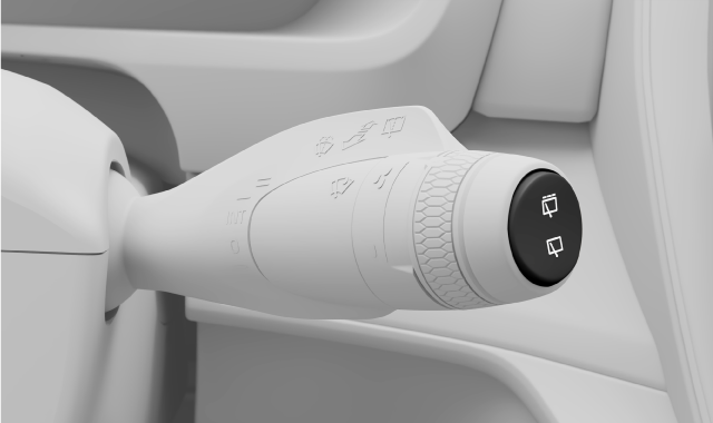 Commandes d'essuie-glace arrière sur le levier droit du volant