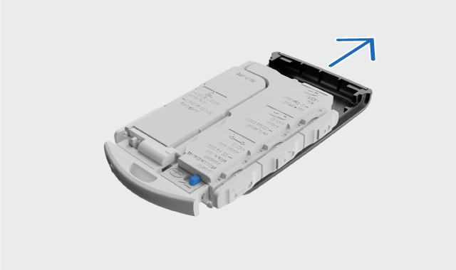 Sliding the rear shell off using the small catch