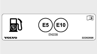 The identification label is located on the inside of the fuel filler flap.