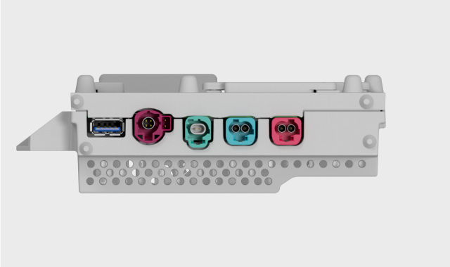 Connection points on the display head unit