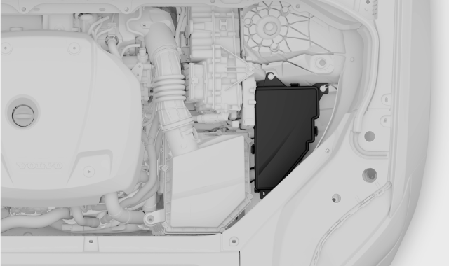 Emplacement du boîtier à fusibles dans le compartiment moteur