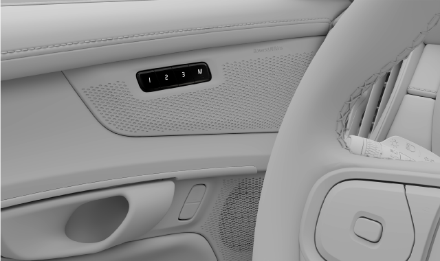 Location of the preset seat adjustment buttons