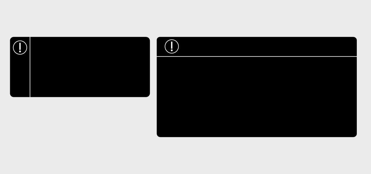 Notice symbol in signal panel