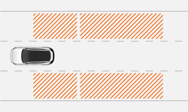 Blind spot detection areas