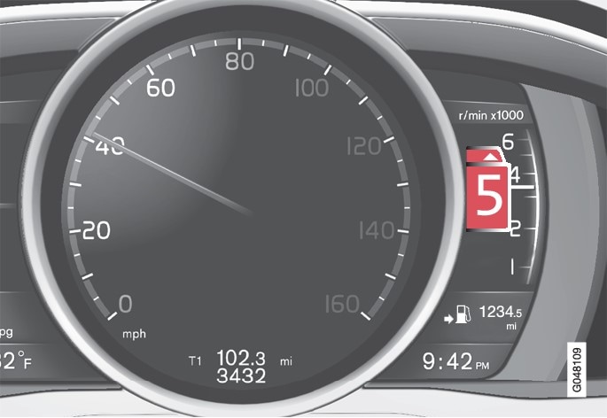 P3-1320-USA-All automatic gear shift indicator