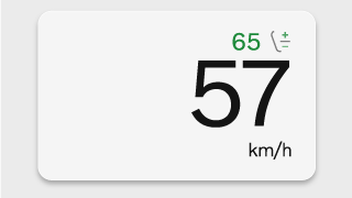 Pilot Assist target speed and speedometer