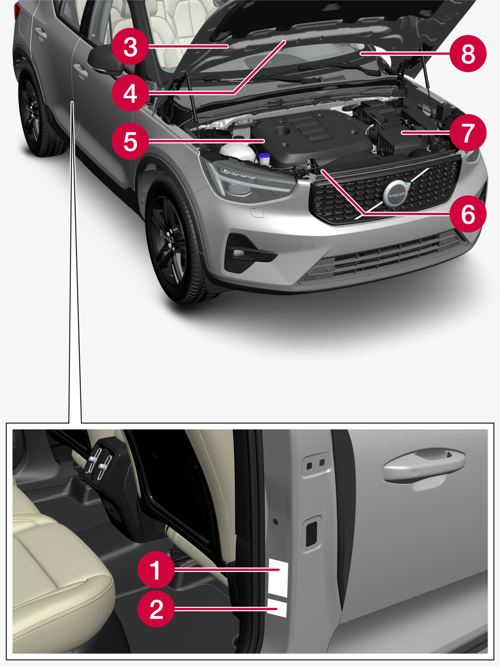 XC40 Mild Hybrid Обозначения типа | Volvo Support RU-MD