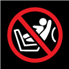 Symbool voor ingeschakelde passagiersairbag