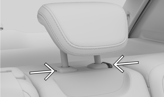 Centre headrest locking buttons