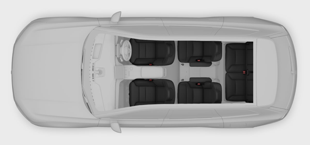 Seat position overview for right-hand drive